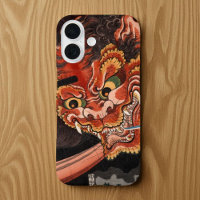 Japanese Vintage Woodblock Oni King Shutendoji