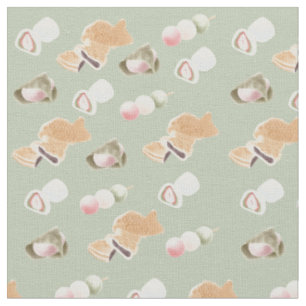 Japanese Wagashi Pattern Fabric