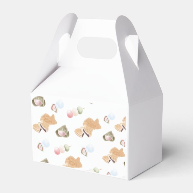Japanese Wagashi Pattern Favour Box (Back Side)