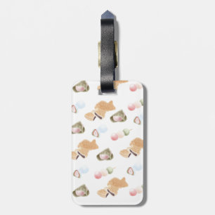 Japanese Wagashi Pattern Luggage Tag