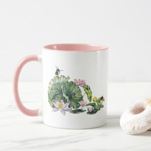Japanese Water Lilies and Lotus Flowers Mug