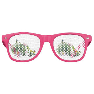 Japanese Water Lilies and Lotus Flowers Retro Sunglasses