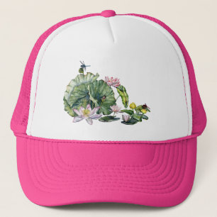 Japanese Water Lilies and Lotus Flowers Trucker Hat