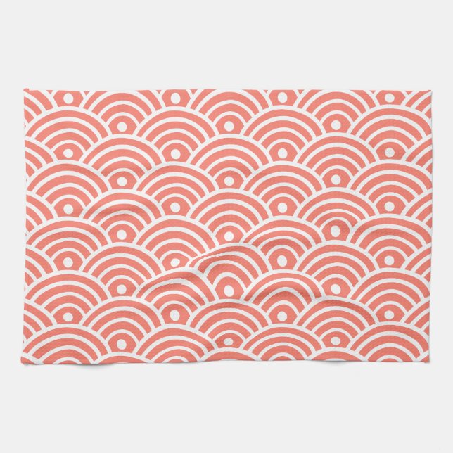 Japanese Water Wave  Tea Towel (Horizontal)