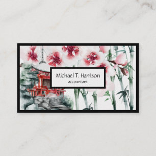 Japanese Watercolor  Business Card