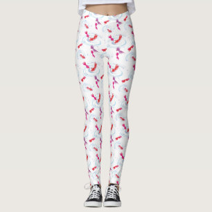 Japanese Watercolor Painting Koi Fish Leggings