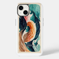 Japanese Wave Dragon Scale Monogram