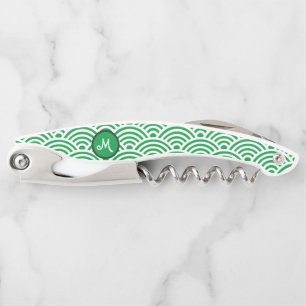 Japanese Wave Pattern and Monogram Corkscrew