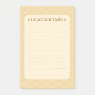 Japanese Wave Pattern- Important Task Post-it Notes