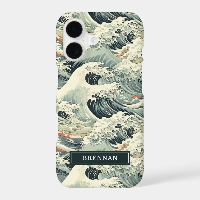 Japanese Wave Pattern Monogrammed (Back)