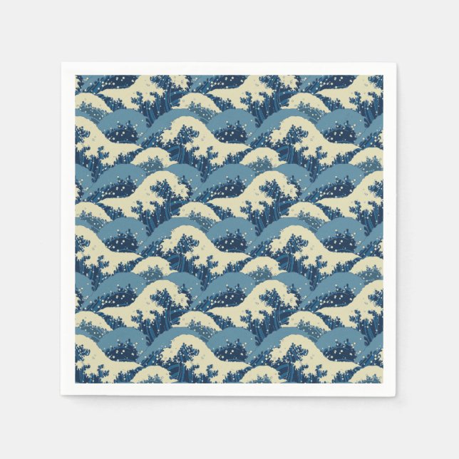 Japanese wave pattern napkin (Front)
