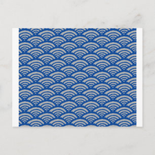 Japanese Wave Pattern Postcard