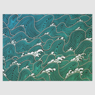 JAPANESE WAVE PATTERN Tissue Paper