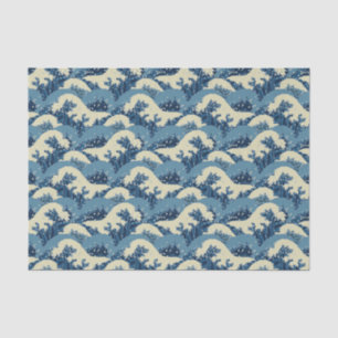 Japanese wave pattern tissue paper