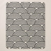 Japanese Wave Seigaiha Black And Cream White