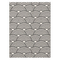 Japanese Wave Seigaiha Black And Cream White