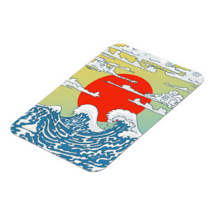 Japanese Waves Magnet