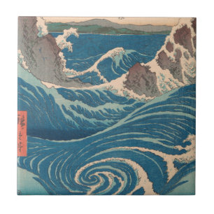 Japanese Waves Naruto Whirlpool Artwork Ceramic Tile