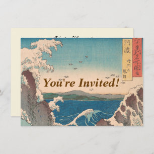 Japanese Waves Naruto Whirlpool Artwork Invitation