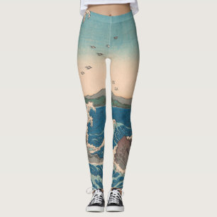 Japanese Waves Naruto Whirlpool Artwork Leggings
