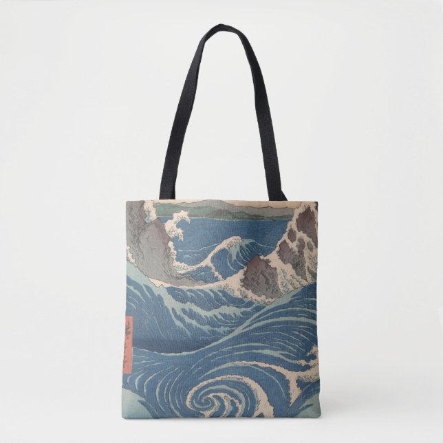 Japanese Waves Naruto Whirlpool Artwork Tote Bag (Front)