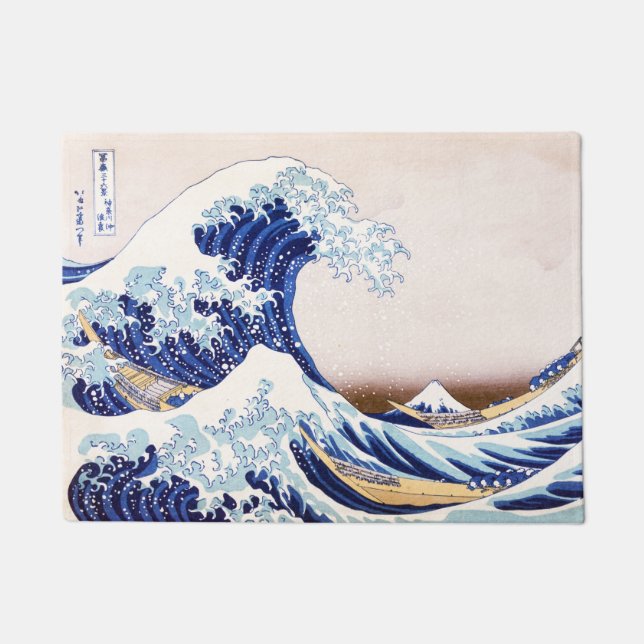 Japanese Waves Welcome Mat (Front)
