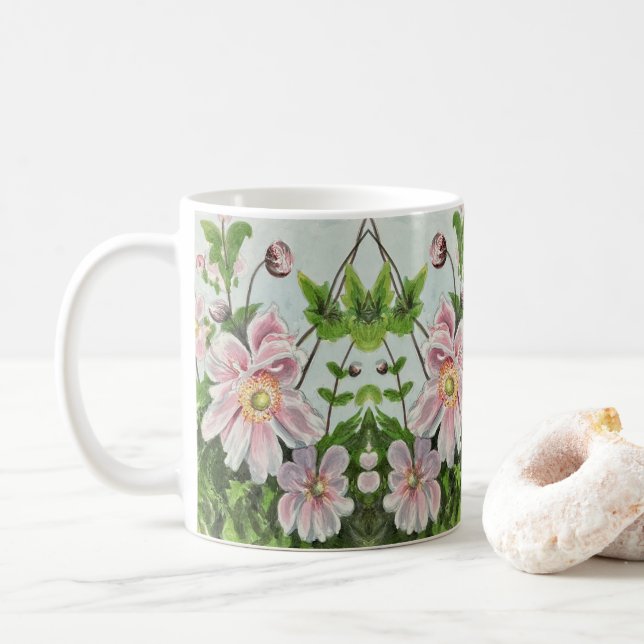 Japanese Windflowers - Coffee Mug (With Donut)