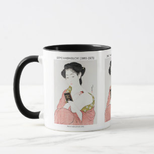 Japanese woman applying powder - Goyō Hashiguchi Mug
