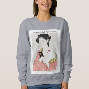 Japanese woman applying powder - Goyō Hashiguchi Sweatshirt