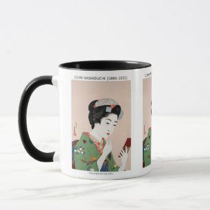 Japanese woman applying rouge - Goyō Hashiguchi  Mug