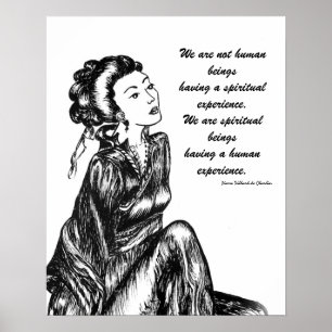 Japanese woman geisha drawing pen and ink poster