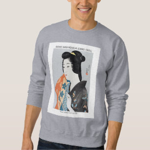 Japanese woman holding her towel - Goyō Hashiguchi Sweatshirt