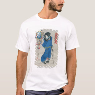 Japanese Woman in the Snow (colour woodblock print T-Shirt