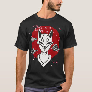 Japanese Woman Oni Mask Manga T-Shirt