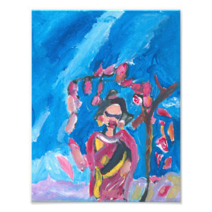 Japanese woman print