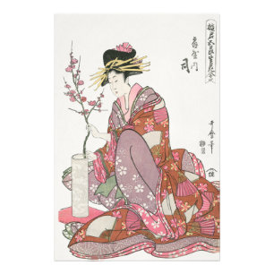 Japanese woman vintage Painting art woodblock prin Photo Print