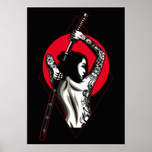 Japanese Woman Warrior Poster