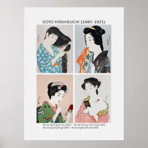 Japanese women portraits - Goyō Hashiguchi Poster