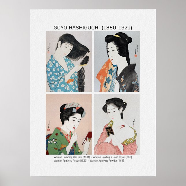 Japanese women portraits  - Goyō Hashiguchi  Poster (Front)