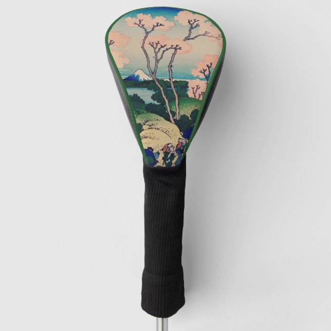 Japanese Woodblock Art Sakura Mount Fuji Golf Head Cover (Front)