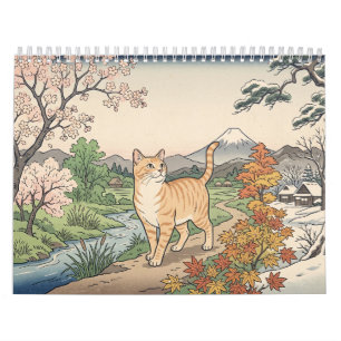 Japanese Woodblock Cats – 12 Months of Japan Wall Calendar