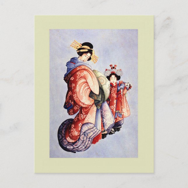 Japanese Woodblock Postcard (Front)