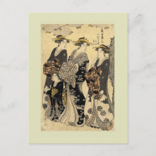 Japanese woodblock postcard