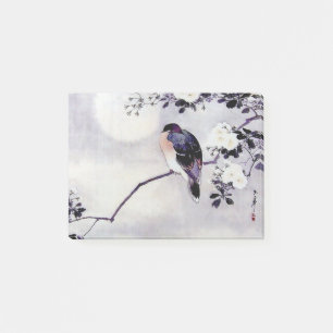 Japanese woodblock print bird post-it note gift