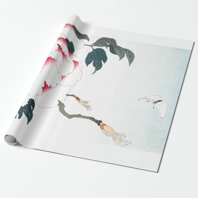 Japanese woodblock print butterfly Wrapping Paper (Unrolled)