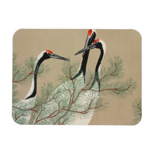 Japanese woodblock-print Cranes - Kamisaka Sekka Magnet