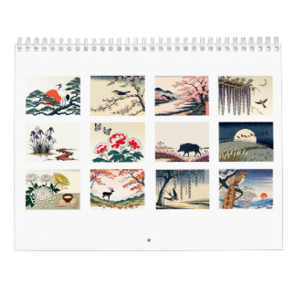 Japanese Woodblock Print Four Seasons Calendar