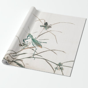 japanese woodblock print of mantis Wrapping Paper