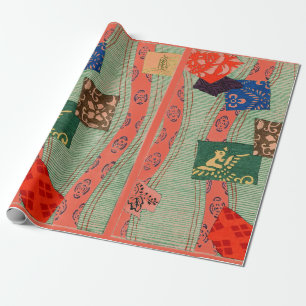 JAPANESE WOODBLOCK PRINT PATTERN Wrapping Paper