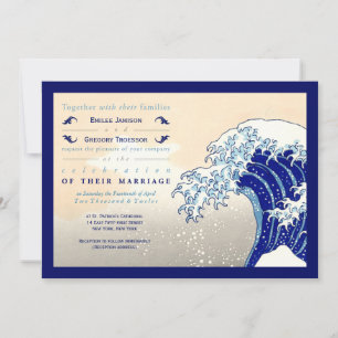 Japanese Woodblock Print Wedding Invitations